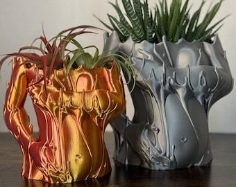 Pregnant Woman Planter, 3D Printed: Woman Planter, Sculpture Female Art, Air Plants, 40 Color Options