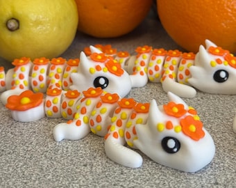 Articulated Dragon, 3D Printed: Fidget Sensory Toy, Flexible Mini Dragon