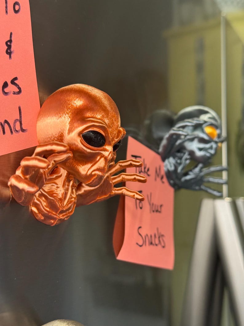 Alien Magnet, 3D Printed: UFO Refrigerator Magnet, 40 Color Options ...