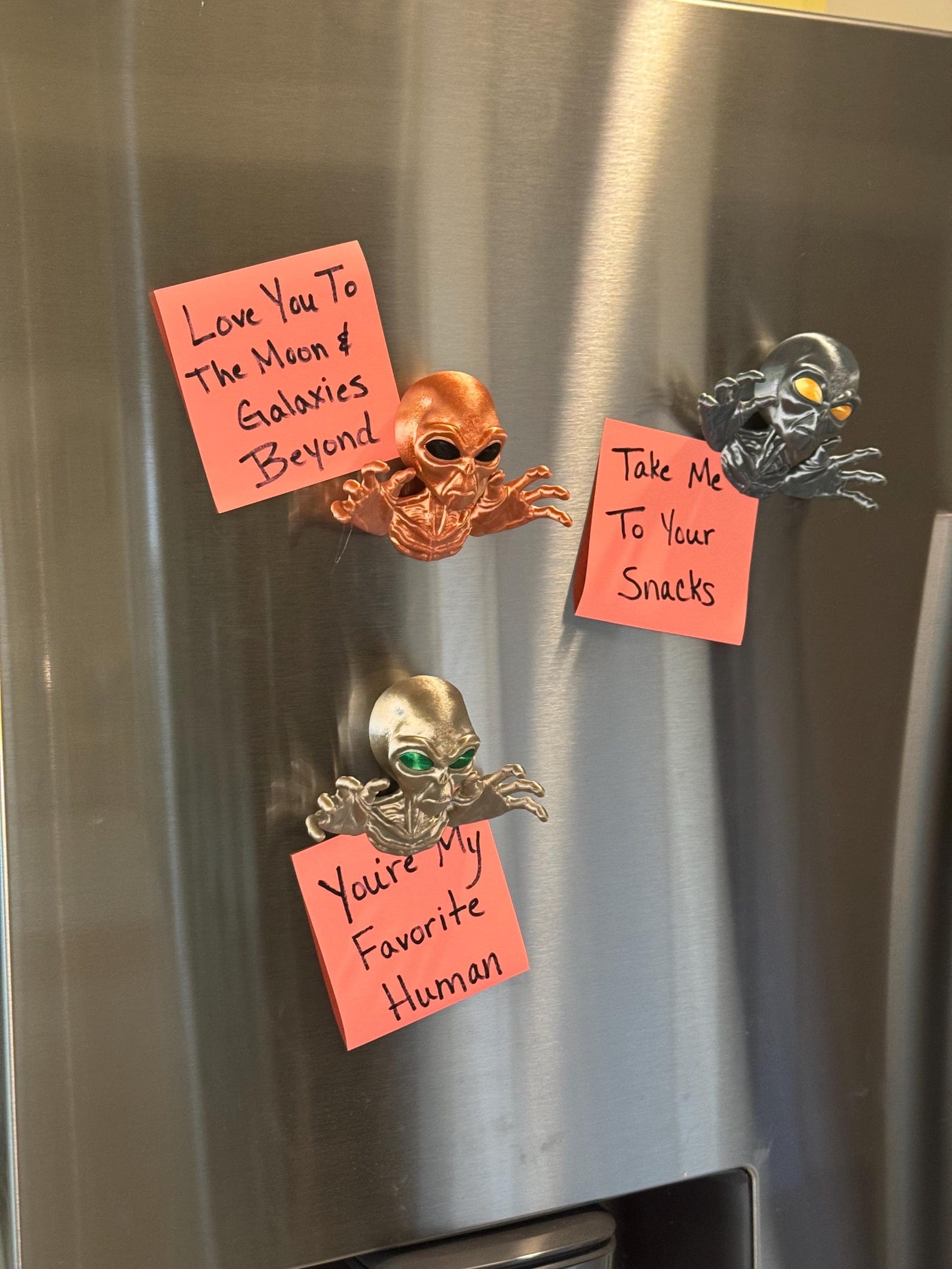 Alien Magnet, 3D Printed: UFO Refrigerator Magnet, 40 Color Options ...