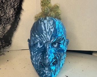 Freddy Krueger Planter, 3D Printed: Horror Halloween Pot, Small Plants, Air Plants, 40 Color Options