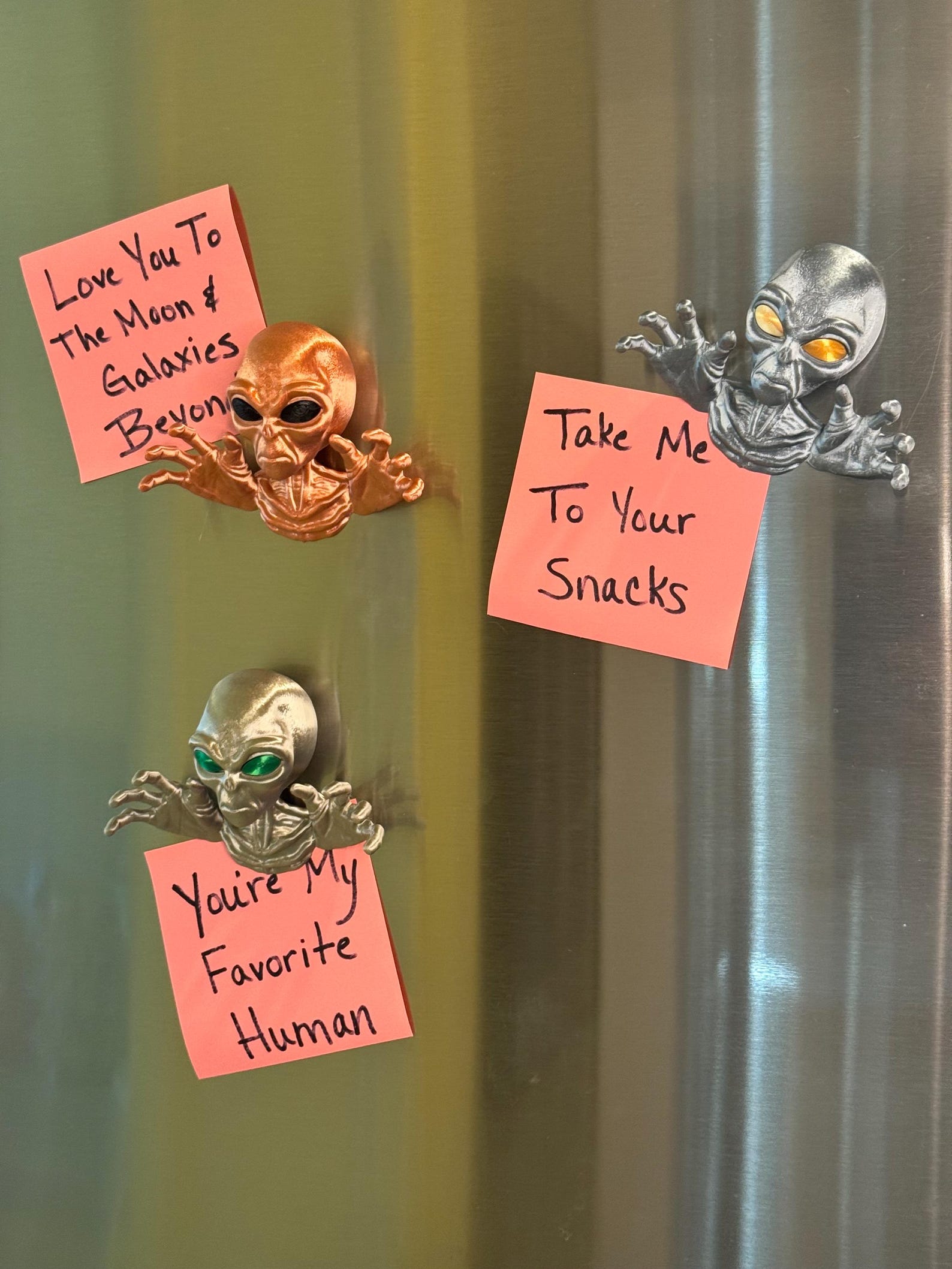 Alien Magnet, 3D Printed: UFO Refrigerator Magnet, 40 Color Options ...