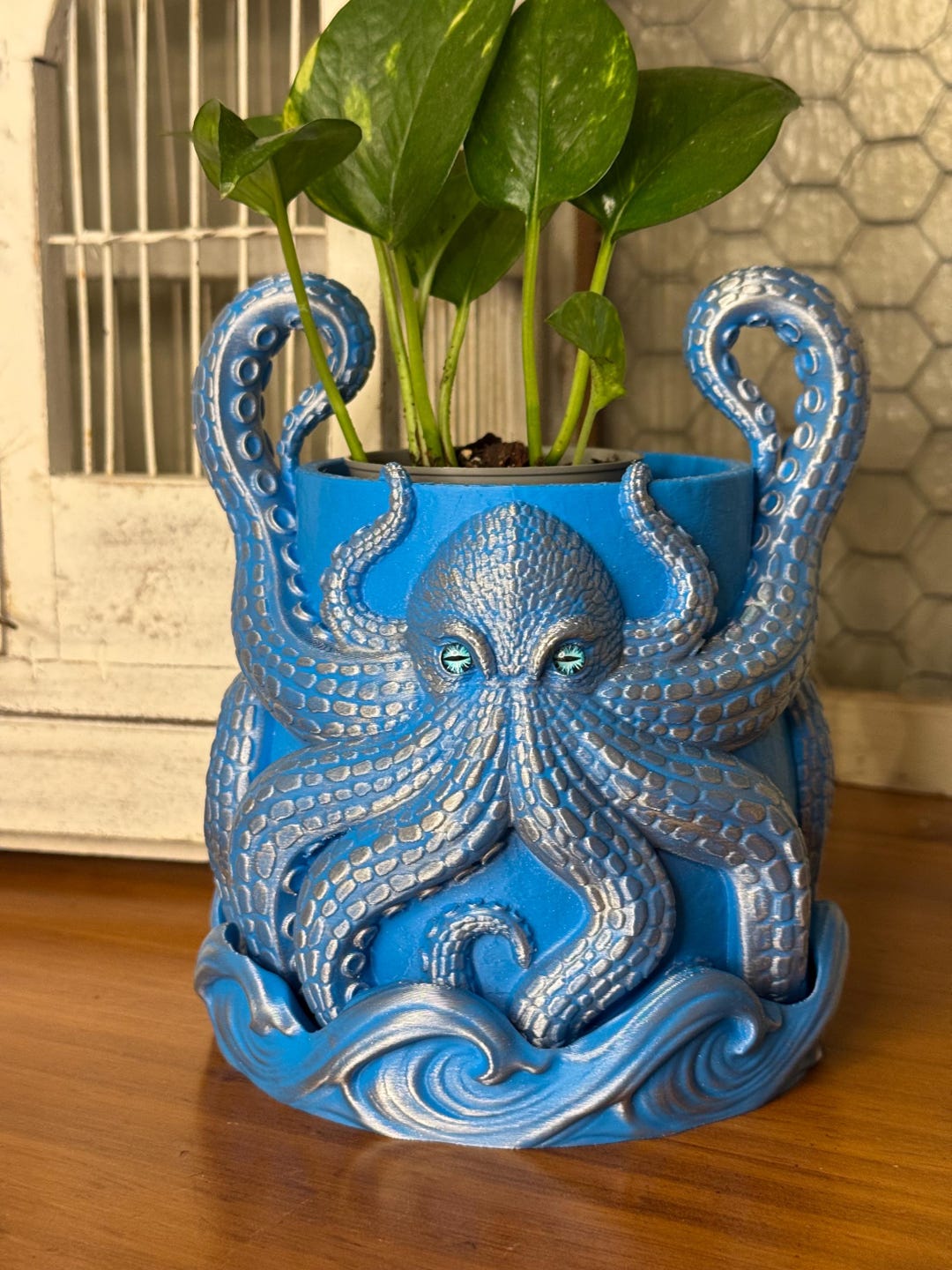 Krake Pot Octopus Planter, 3D Printed: Kraken Planter, Nautical Decor, Small ...