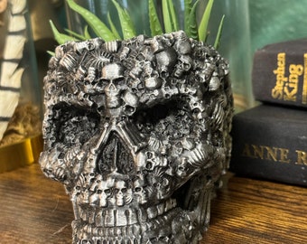 Skull Planter, 3D Printed: Catacombs Skull Head, Dish, Bowl, 40 Color Options
