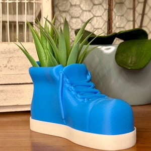 Shoe Planter, 3D Printed: Two Pieces, Includes Drip Tray, Kicks Pot, 40 Color Options