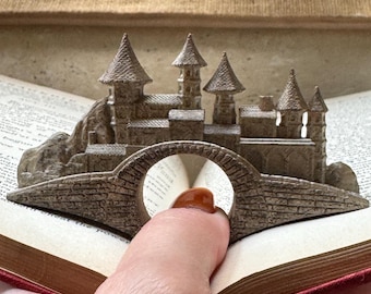 Page Holder, Castle: 3D Printed Reading Assistant, Book Page Thumb Holder, 40 Color Options