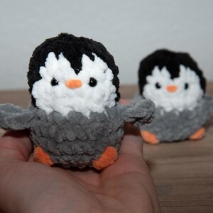 Penguin Plushie, crochet plushie, holiday plushie, christmas plushie, penguin, handmade, winter, amigurumi, holiday decor, christmas crochet