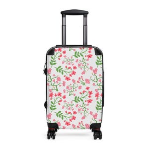 Pretty In Pink Carry-On Luggage | Floral Travel Suitcase | Stylish Baggage for Adventurers | Perfect Gift for Travelers