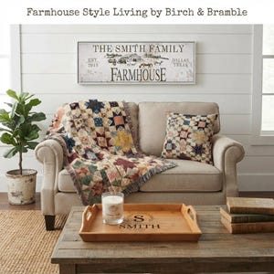 Patchwork-Tagesdecke im Landhausstil mit Sternenmuster, 100 % Baumwolle, traditionelles Quiltmuster, Cottagecore-Dekor, gemütliche Bettwäsche, Geschenkidee für Sie