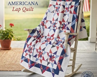Schoßdecke im amerikanischen Patchwork-Stil, patriotische Tagesdecke, rot-weiß-blaue Steppdecke, Landhausdeko, Geschenk zum Gedenktag, Decke im Vintage-Stil.