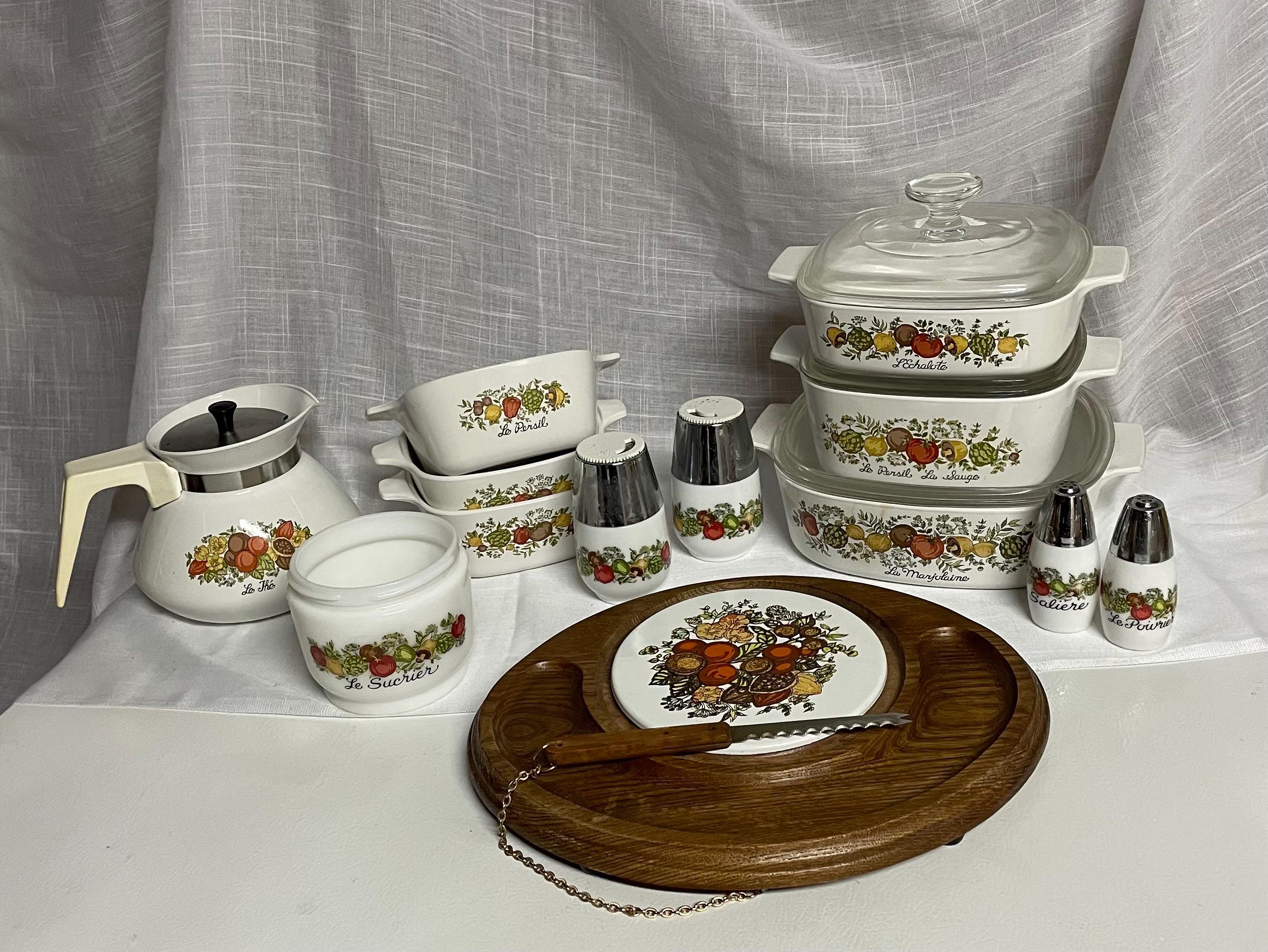 Antique Spice of Life 16-piece set by Corning Ware | Collectible Kitchenware