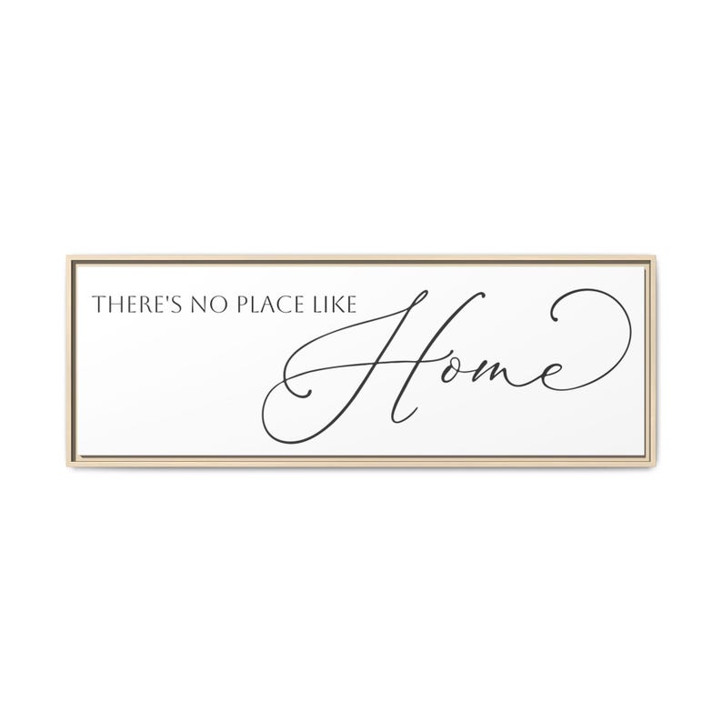 Theres No Place Like Home Farmhouse Entry Sign Matte Canvas Framed image 4