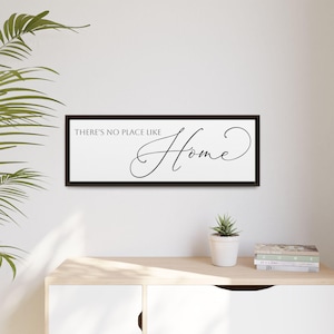 Theres No Place Like Home Farmhouse Entry Sign Matte Canvas Framed image 9