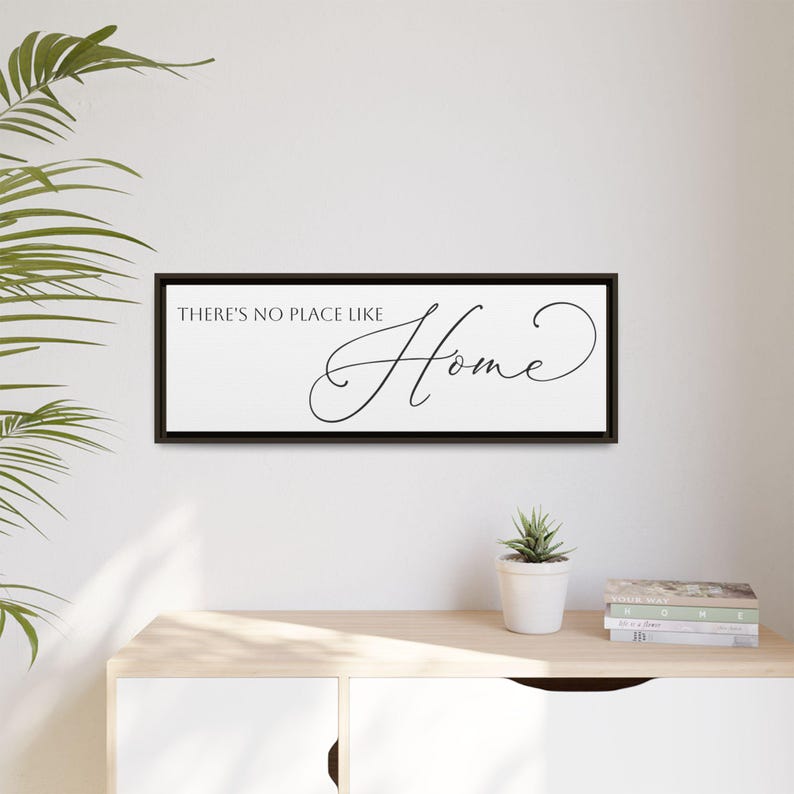 Theres No Place Like Home Farmhouse Entry Sign Matte Canvas Framed image 9