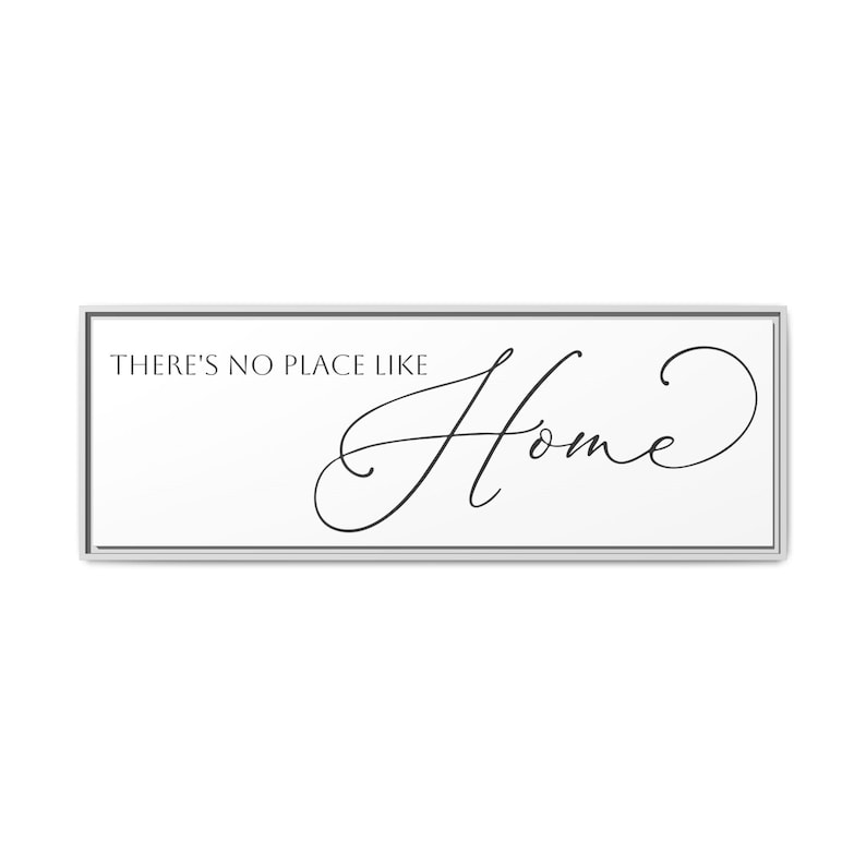 Theres No Place Like Home Farmhouse Entry Sign Matte Canvas Framed image 5