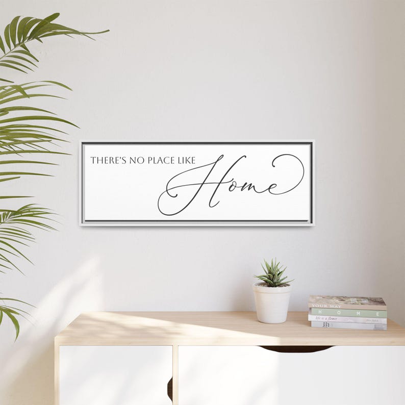 Theres No Place Like Home Farmhouse Entry Sign Matte Canvas Framed image 8