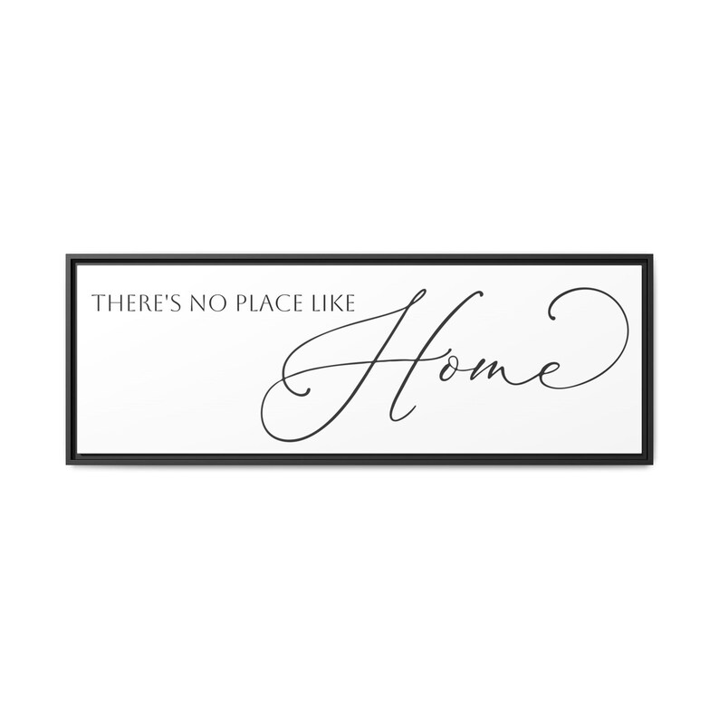Theres No Place Like Home Farmhouse Entry Sign Matte Canvas Framed image 3