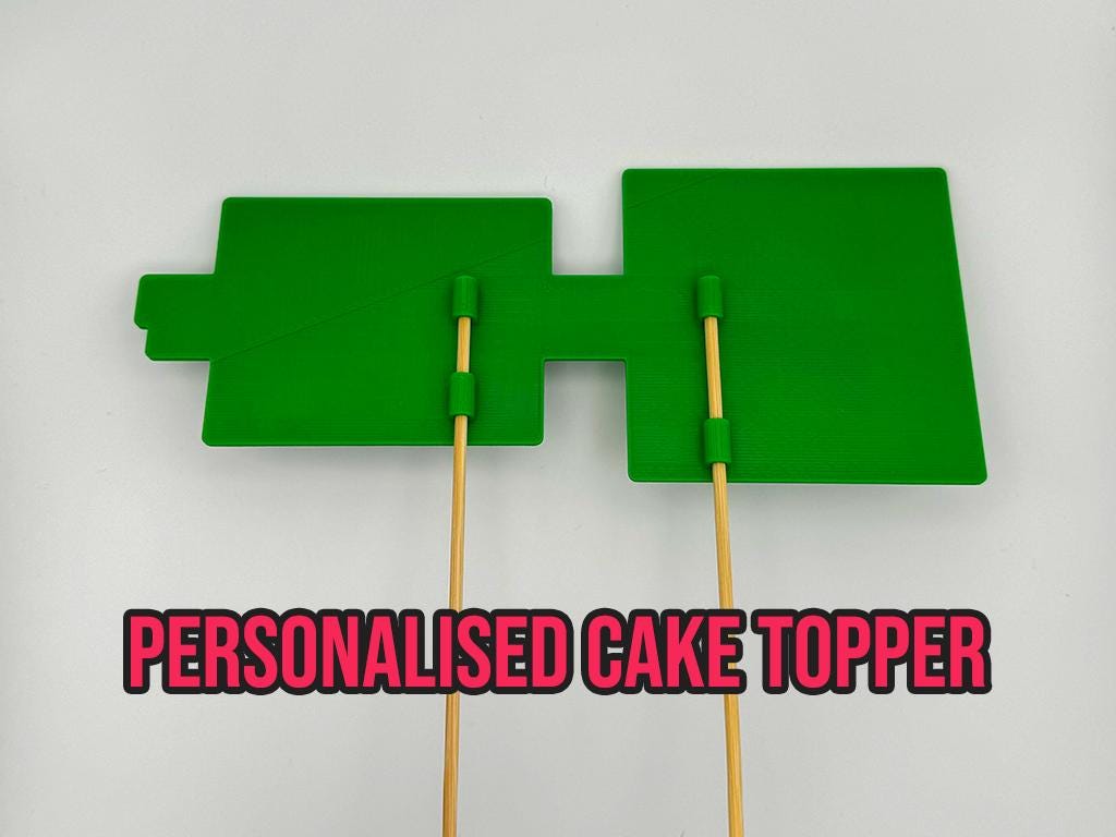Custom Creeper Cake Topper