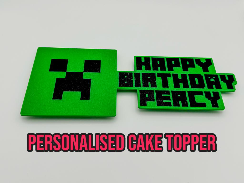 Custom Creeper Cake Topper