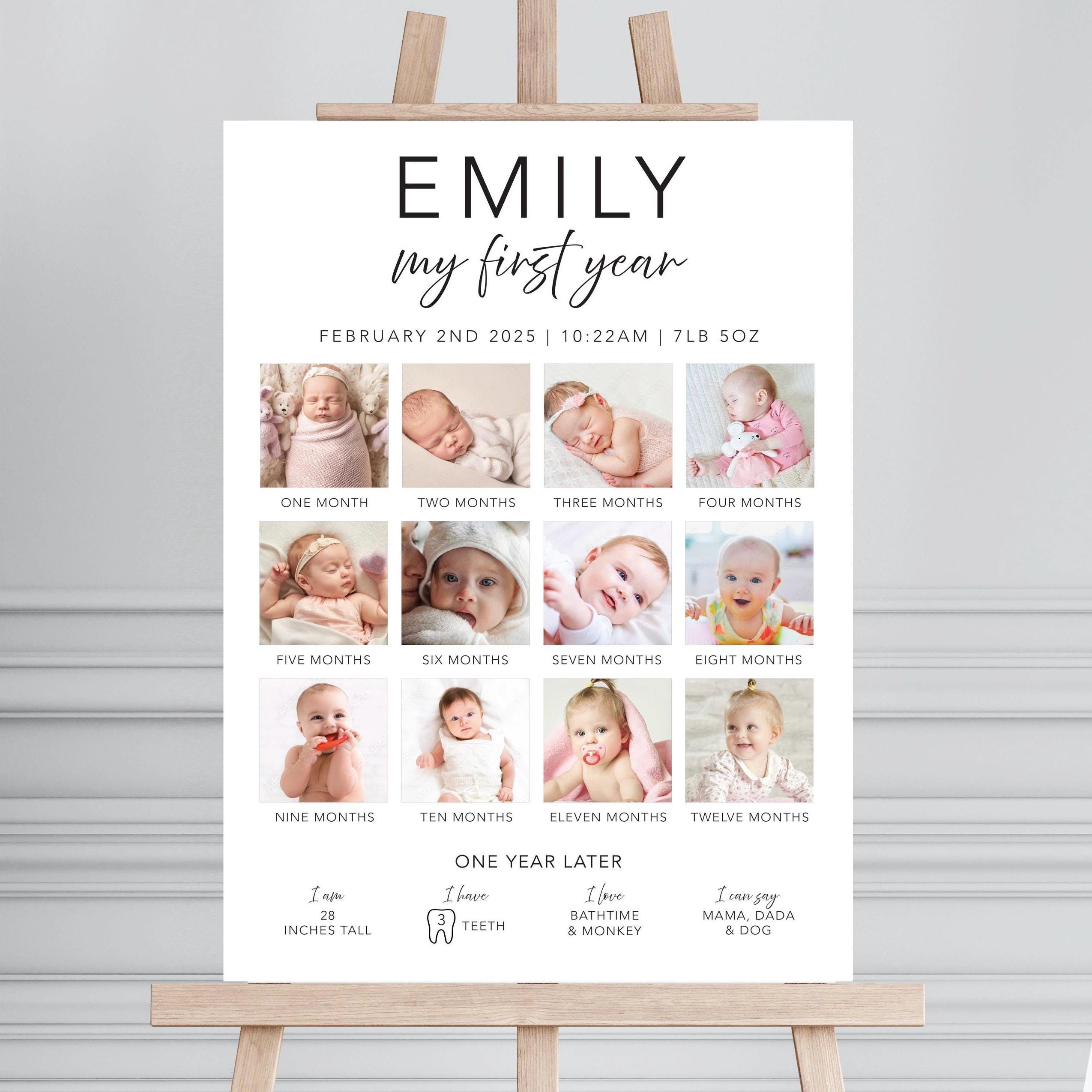 1st Birthday Welcome Sign Photo | One Year Baby Birthday | My First ...