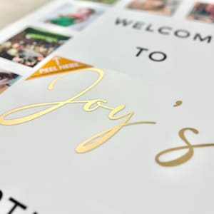 Birthday Welcome Sign | Birthday Sign Board | Welcome Board | Birthday Photo Collage | Party Sign Board | 18th 21st 30th 40th | 16 Photos Bild 7