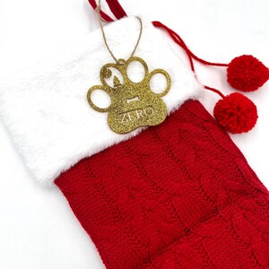 Personalized Paw Ornament/Stocking Tag