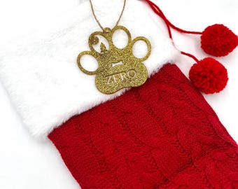 Personalized Paw Ornament/Stocking Tag