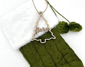 Personalized Christmas Ornament/Stocking Name Tag