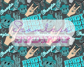 Turquoise Western Seamless Bundle
