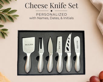 Stainless Steel Cheese Knife Set: Charcuterie Knives, Charcuterie Utensils, Includes Gift Box