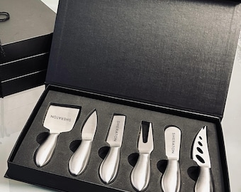 6-Piece Charcuterie Knife Kit in Black Box | Corporate Gifts