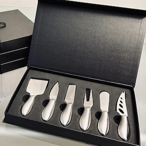 Charcuterie Cheese Knife Set with Gift Box - Stainless Steel, 6-Piece