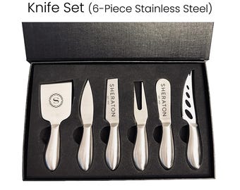 6-Piece Charcuterie Knife Kit in Black Box | Corporate Gifts