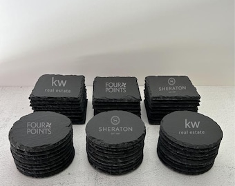 Corporate Gifts - Custom Engraved Slate Coasters