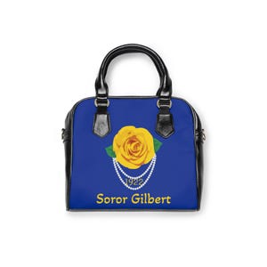 Yellow Tea Rose SGRHO Shoulder Handbag,  Sigma Gamma Rho Handbag