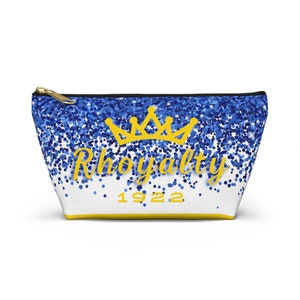 Rhoyalty SGRHO Accessory Pouch w T-bottom,  SGRHO Makeup Bag