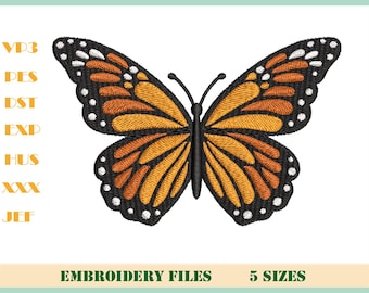 Monarch Butterfly Embroidery Design, Floral butterfly, Patterns for Machine embroidery design, INSTANT DOWNLOAD, Butterfly Pattern