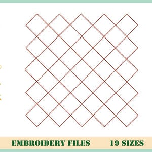 Quilt Block Embroidery design Quilting Block Embroidery Design Diamond quilt block embroidery Square quilt block machine embroidery 19 Sizes