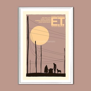 Movie poster retro print E.T.: The Extra-Terrestrial in various sizes image 1