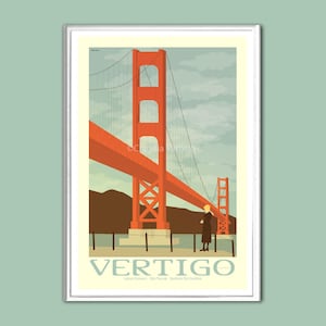 Movie poster Vertigo retro print in various sizes image 1