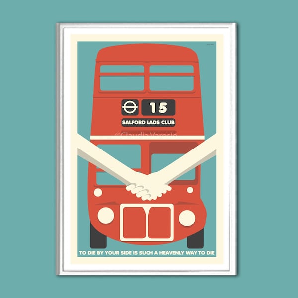 Impresión retro musical de The Smiths There is a Light that Never Goes Out en varios tamaños