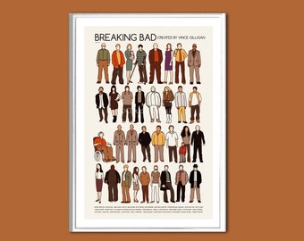 Breaking Bad (the cast) TV show print in various sizes