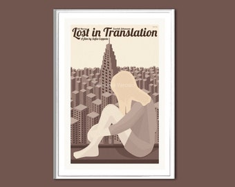 Movie poster Lost in Translation retro print in various sizes