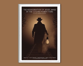 The Assassination of Jesse James by the Coward Robert Ford movie poster retro print in various sizes