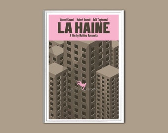 Movie poster La Haine retro print in various sizes