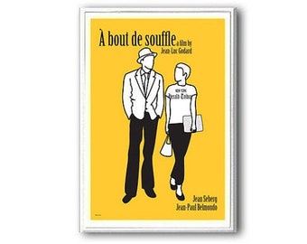 Film poster A Bout de Souffle, or Breathless, in various sizes