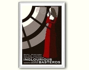 Movie poster retro print Inglourious Basterds in various sizes