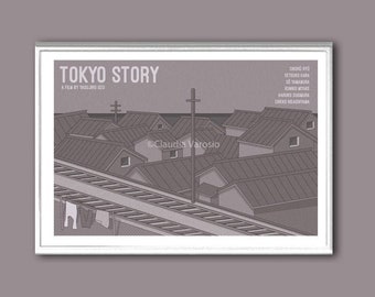 Retro poster Tokyo Story print in various sizes