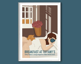 Breakfast at Tiffany's version 2 movie poster retro print in various sizes