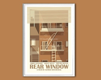 Movie poster Rear Window retro print in various sizes